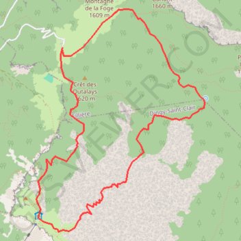 Itinéraire Bornes - Le Parmelan, distance, dénivelé, altitude, carte, profil, trace GPS