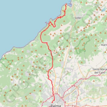 Itinéraire SES ILLES 2015 (ETAPA 5 - MALLORCA): PORT DE SÓLLER - PALMA ..., distance, dénivelé, altitude, carte, profil, trace GPS