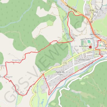 Itinéraire La Colle Brayal, distance, dénivelé, altitude, carte, profil, trace GPS