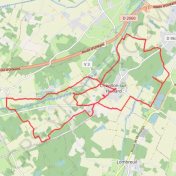 Itinéraire Chevillon sur Huillard (Loiret), distance, dénivelé, altitude, carte, profil, trace GPS