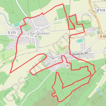 Itinéraire T - Sortie confinement rayon 1Km, distance, dénivelé, altitude, carte, profil, trace GPS