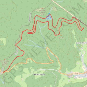 Itinéraire Val d'Argent - La Pierre de Lusse, distance, dénivelé, altitude, carte, profil, trace GPS