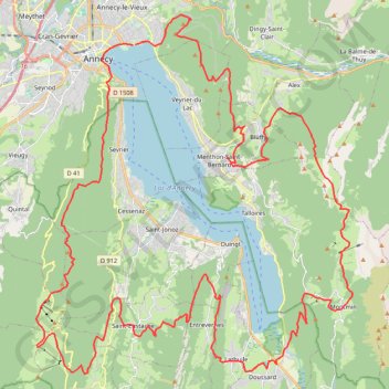 Itinéraire MaXi-Race 2024 - tour du Lac d'Annecy 1 jour : MaXi-Race, distance, dénivelé, altitude, carte, profil, trace GPS