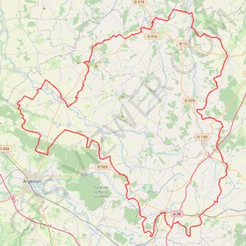 Itinéraire Tour du Pays d'Auge Ornais (Orne), distance, dénivelé, altitude, carte, profil, trace GPS