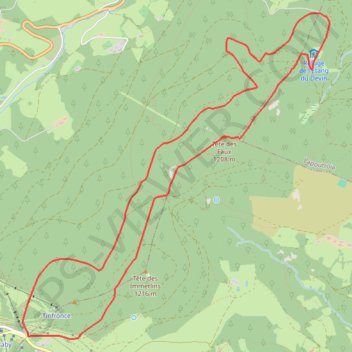 Itinéraire Raquettes vers la Tête des Faux - Orbey, distance, dénivelé, altitude, carte, profil, trace GPS