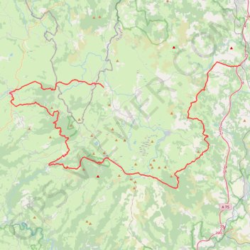 Itinéraire Tour des Monts Aubrac (Lozère - Aveyron - Cantal), distance, dénivelé, altitude, carte, profil, trace GPS