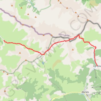 Itinéraire Queyras-Viso VARIANTE : Le Roux - Les Fonts, distance, dénivelé, altitude, carte, profil, trace GPS