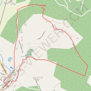 Itinéraire Cuzorn, promenade dans les bois - Pays de la vallée du Lot, distance, dénivelé, altitude, carte, profil, trace GPS