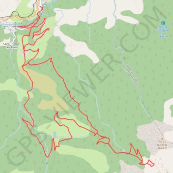 Itinéraire Ascension et descente du col Mitja - Fontpédrouse, distance, dénivelé, altitude, carte, profil, trace GPS