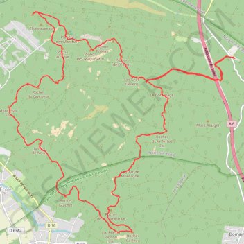 Itinéraire Les 25 bosses à partir du parking du Bois Rond, distance, dénivelé, altitude, carte, profil, trace GPS