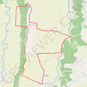 Itinéraire Le sentier du Bois du Cerf - Lagarde-Hachan, distance, dénivelé, altitude, carte, profil, trace GPS