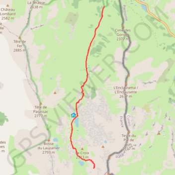 Itinéraire Mercantour-Larche-Vallon du Lauzanier, distance, dénivelé, altitude, carte, profil, trace GPS