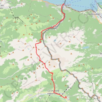 Itinéraire Saint-Gingolph - La Chapelle-d'Abondance, distance, dénivelé, altitude, carte, profil, trace GPS