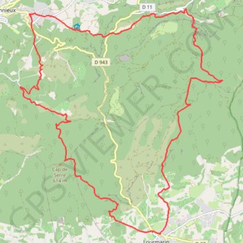 Itinéraire Luberon - Charnière du Grand et Petit Luberon, distance, dénivelé, altitude, carte, profil, trace GPS