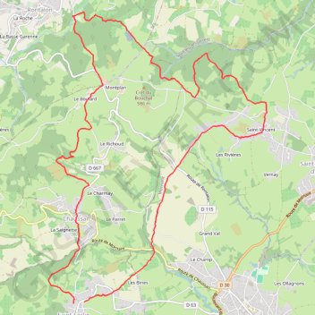 Itinéraire Chaussan-Cornavent-Chapelle, distance, dénivelé, altitude, carte, profil, trace GPS