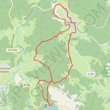 Itinéraire Lac des Settons - Saut du Gouloux, distance, dénivelé, altitude, carte, profil, trace GPS