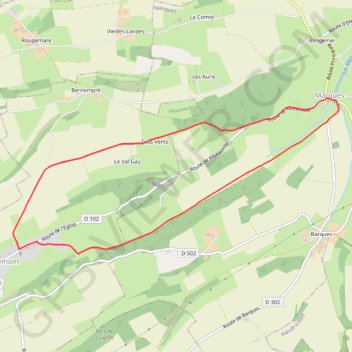 Itinéraire Tous Vents - Marques, distance, dénivelé, altitude, carte, profil, trace GPS