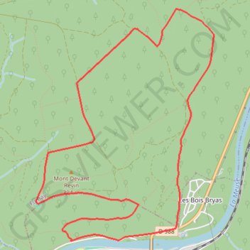 Itinéraire Balade à Revin - Les Bois Bryas, distance, dénivelé, altitude, carte, profil, trace GPS