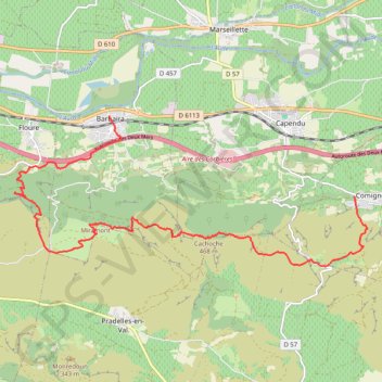 Itinéraire Sur les crêtes de l'Alaric qui dominent Comignes et Babaira, distance, dénivelé, altitude, carte, profil, trace GPS