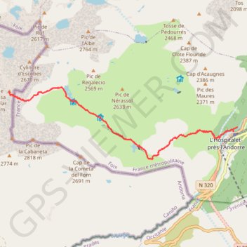 Itinéraire Pic de Siscaro, distance, dénivelé, altitude, carte, profil, trace GPS