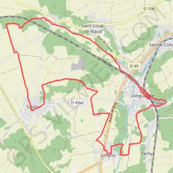 Itinéraire Le Moulin de Jutigny, distance, dénivelé, altitude, carte, profil, trace GPS