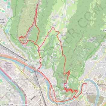 Itinéraire Le Néron depuis Grenoble (Chartreuse), distance, dénivelé, altitude, carte, profil, trace GPS