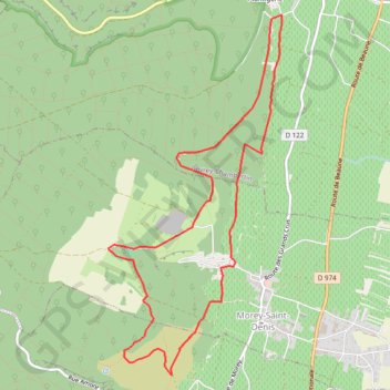 Itinéraire Du tacot à Morey, distance, dénivelé, altitude, carte, profil, trace GPS