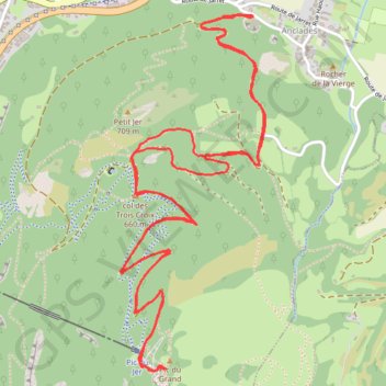 Itinéraire Pic du JER, distance, dénivelé, altitude, carte, profil, trace GPS