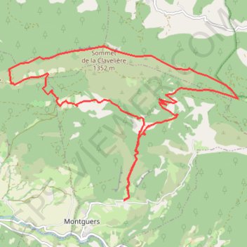 Itinéraire Montagne de la Clavelière, distance, dénivelé, altitude, carte, profil, trace GPS