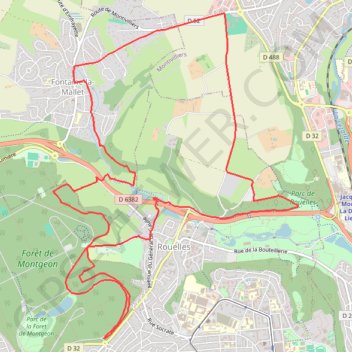 Itinéraire Le Havre Montgeon - Fontaine - Rouelle - Le Havre-Montgeon, distance, dénivelé, altitude, carte, profil, trace GPS