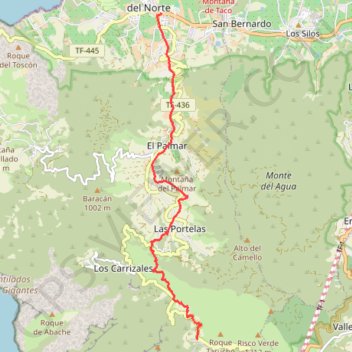Itinéraire Ten_22_Buenavista - El Palmar - Masca, distance, dénivelé, altitude, carte, profil, trace GPS