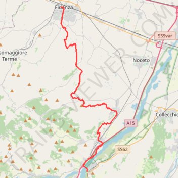 Itinéraire tappa-19-da-fidenza-fornovo, distance, dénivelé, altitude, carte, profil, trace GPS