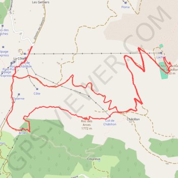 Itinéraire Roc de Arces et Mont Lachat de Châtillon, distance, dénivelé, altitude, carte, profil, trace GPS