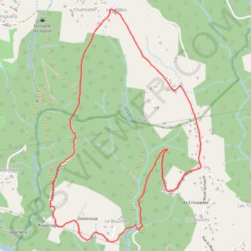 Itinéraire Le Bouchet - Les Salles, distance, dénivelé, altitude, carte, profil, trace GPS