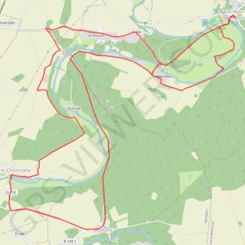 Itinéraire Balade Saint Maur sur le Loir, distance, dénivelé, altitude, carte, profil, trace GPS