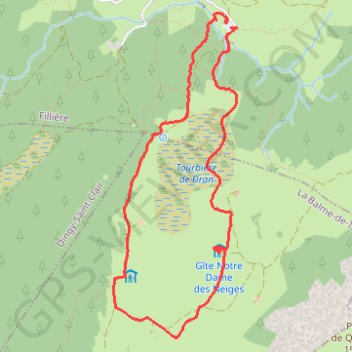 Itinéraire Notre dame des Neiges, distance, dénivelé, altitude, carte, profil, trace GPS
