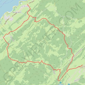 Itinéraire From the Lake de Joux to the Mont Tendre, distance, dénivelé, altitude, carte, profil, trace GPS