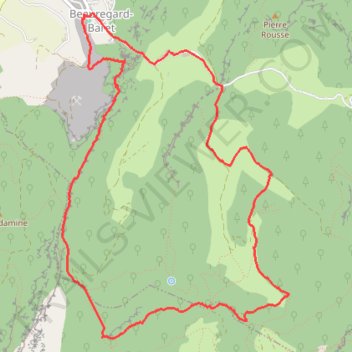 Itinéraire Beauregard-Baret Marche à pied, distance, dénivelé, altitude, carte, profil, trace GPS