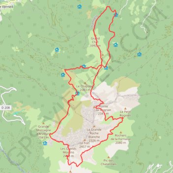 Itinéraire Tour de la Pointe de Rognier, distance, dénivelé, altitude, carte, profil, trace GPS