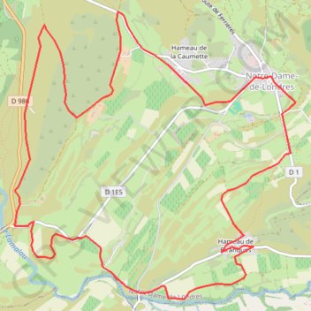 Itinéraire Masclac Notre-Dame de Londres, distance, dénivelé, altitude, carte, profil, trace GPS