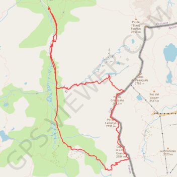 Itinéraire Cretes Carraussans à Coste Grande, distance, dénivelé, altitude, carte, profil, trace GPS