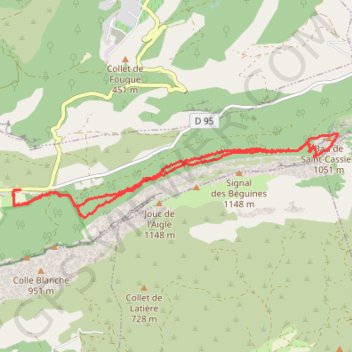 Itinéraire Le Paradis - La Sainte Baume, distance, dénivelé, altitude, carte, profil, trace GPS