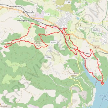 Itinéraire Chorges, distance, dénivelé, altitude, carte, profil, trace GPS