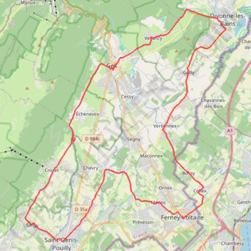 Itinéraire Les jardins de l'Europe, distance, dénivelé, altitude, carte, profil, trace GPS