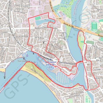 Itinéraire Découverte de Saint Gilles (85), distance, dénivelé, altitude, carte, profil, trace GPS