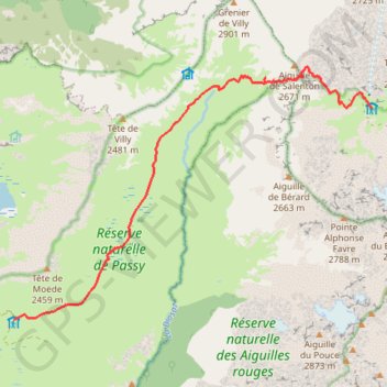 Itinéraire Col de Salenton, distance, dénivelé, altitude, carte, profil, trace GPS