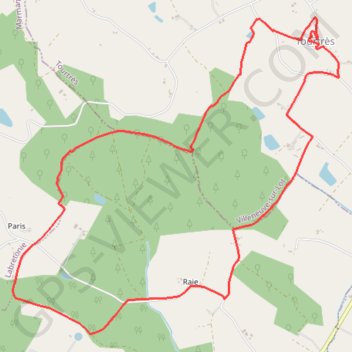 Itinéraire Tourtrès, du pech du moulin à vent au bois de Verteuil - Pays de la vallée du Lot, distance, dénivelé, altitude, carte, profil, trace GPS