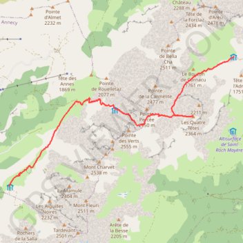 Itinéraire Du refuge de Doran à Bombardellaz, distance, dénivelé, altitude, carte, profil, trace GPS