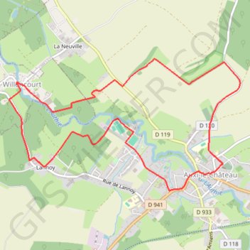 Itinéraire Le Lannoy, distance, dénivelé, altitude, carte, profil, trace GPS
