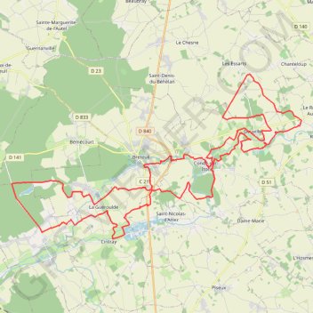 Itinéraire Laguéroulde, distance, dénivelé, altitude, carte, profil, trace GPS